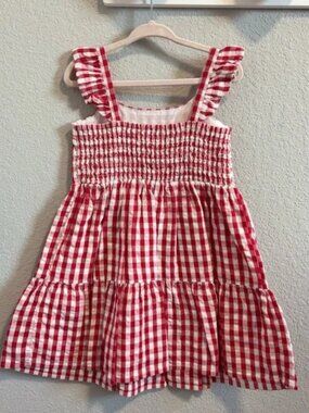 Baby Gap Toddler Girl Red Gingham Dress Size 5T